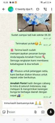 Testimonial Standing Flower maraya