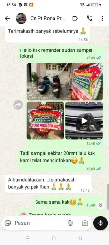 Testimonial Papan Bunga maraya